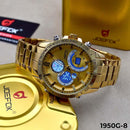 RELOJ JOEFOX DORADO DOBLE/HORA HOMBRE 1950G-8 My Store