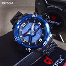 RELOJ JOEFOX NEGRO/AZUL DOBLE/HORA HOMBRE 1976G-1 My Store