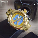 RELOJ JOEFOX DORADO DOBLE/HORA HOMBRE 1976G-6 My Store