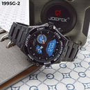 RELOJ JOEFOX NEGRO TABLERO NEGRO DOBLE/HORA HOMBRE 1995G-2 My Store