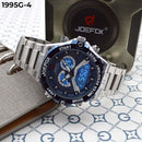 RELOJ JOEFOX PLATA/AZUL TABLERO AZUL DOBLE/HORA HOMBRE 1995G-4 My Store